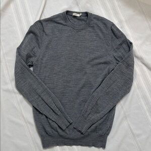 Classic Gray Men's Merino Wool Sweater